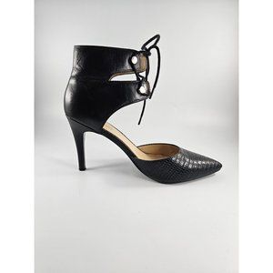 Nine West Thelimito Heels, Black, Size 7.5, Leather, Heel 3.5"
